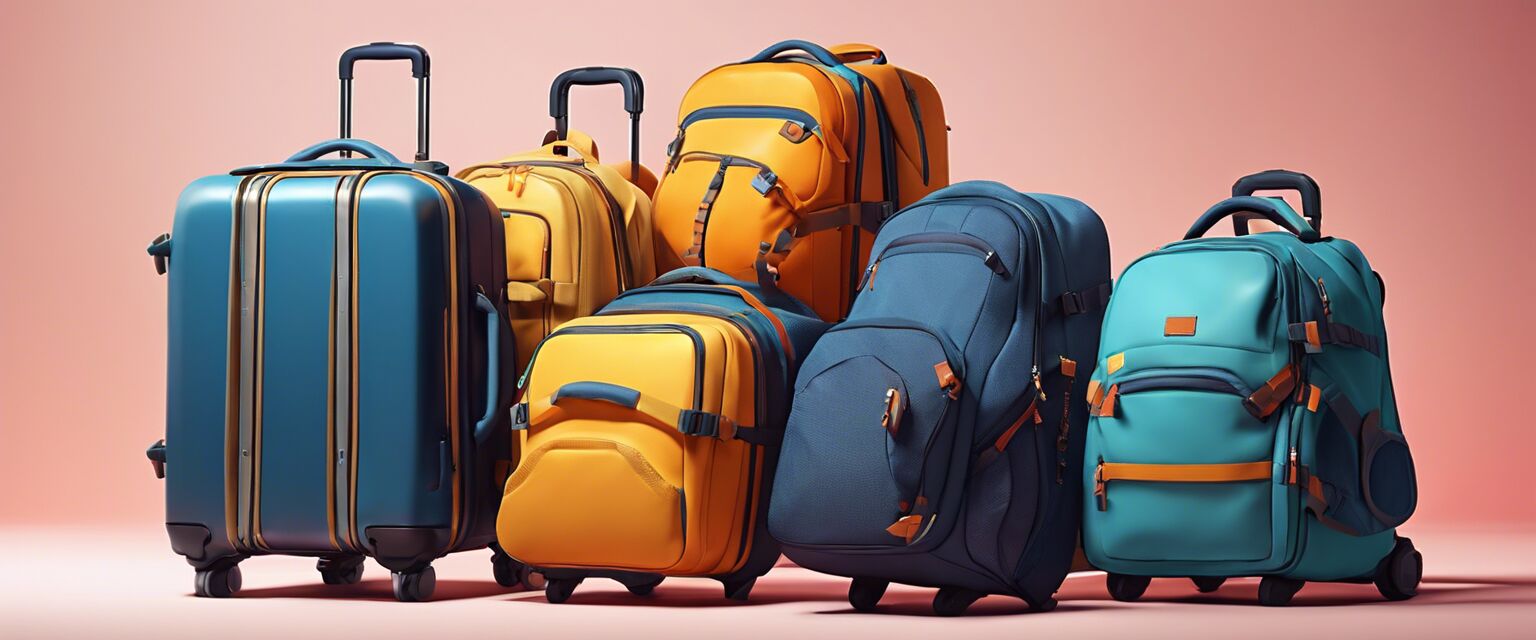 Kids Travel Luggage Illustration